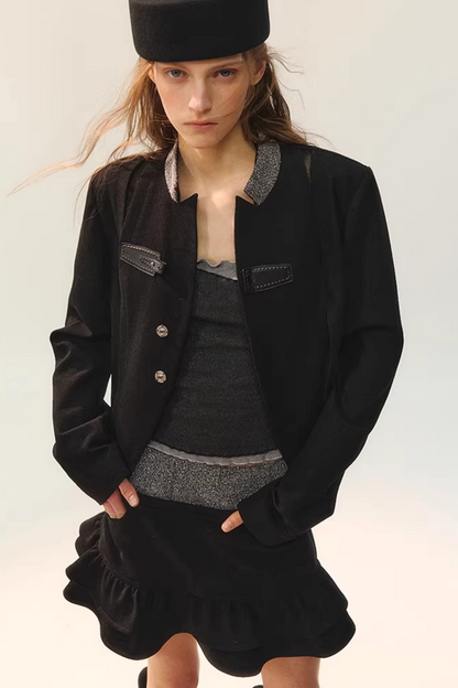 Jacke mit Tinte Border Patchwork
