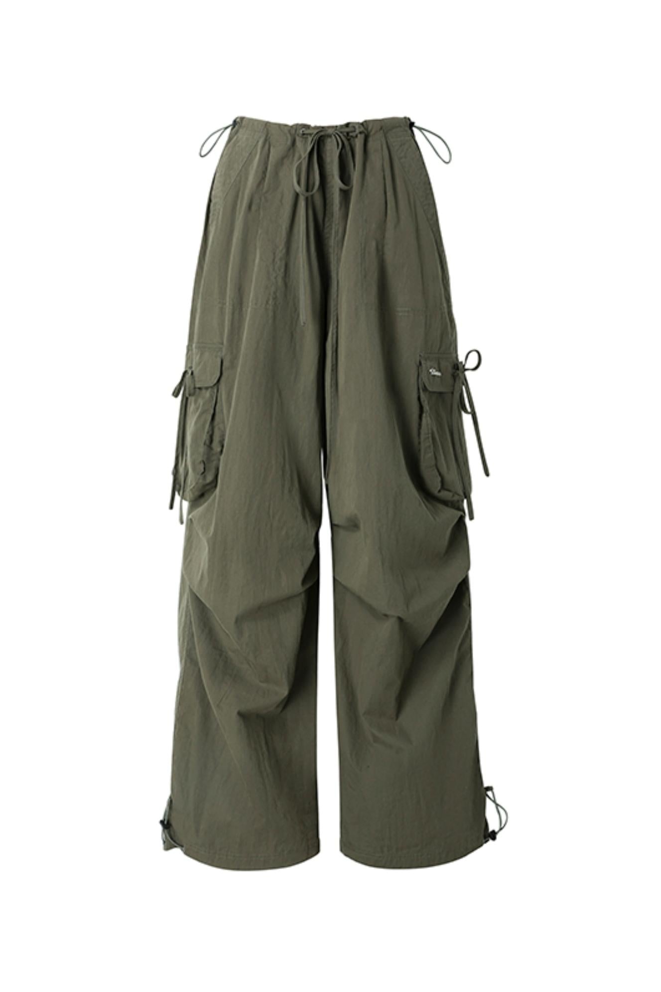 Retro Wide-Leg Work Pants