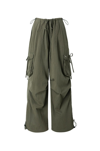 Retro Wide-Leg Work Pants