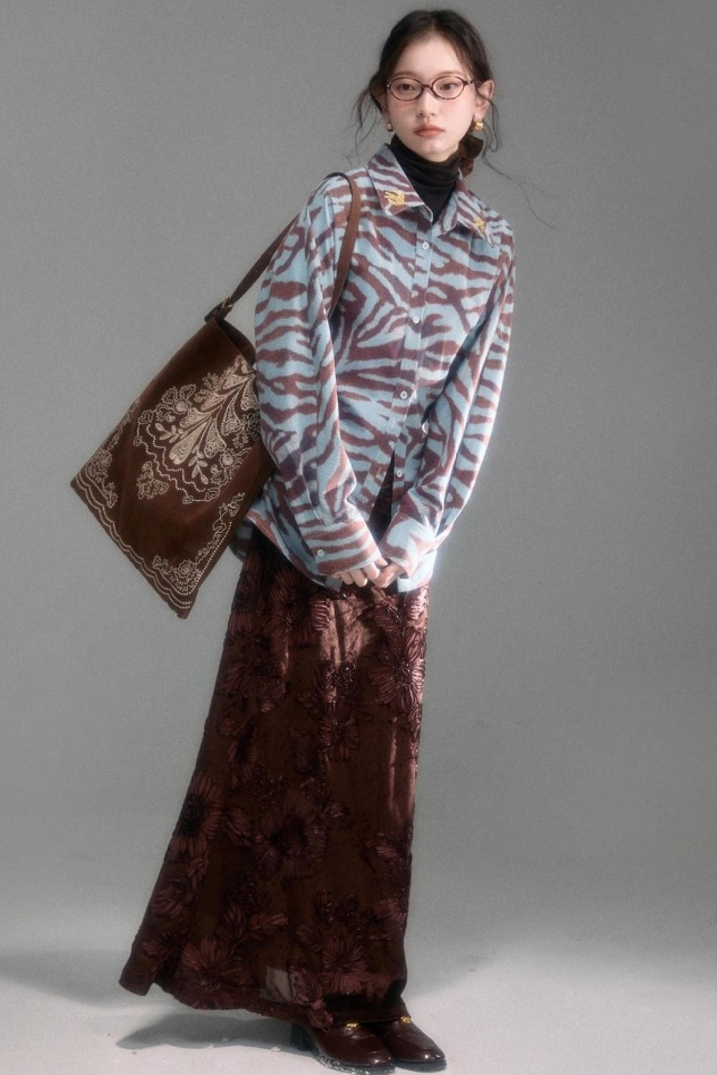 Castle Vine Velvet Skirt