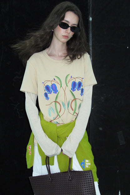 Brushed Knit Long Sleeve T-shirt