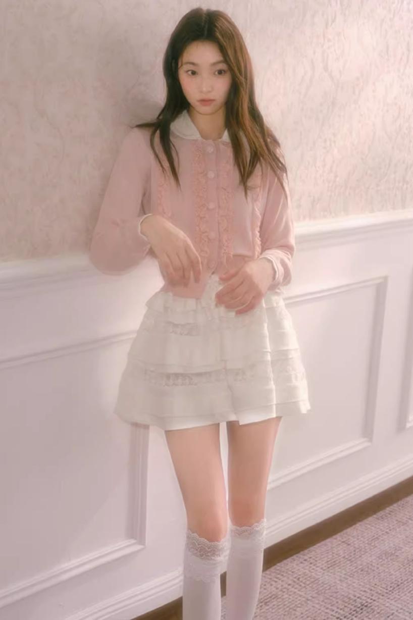 Textured Rose Puffy Skirt