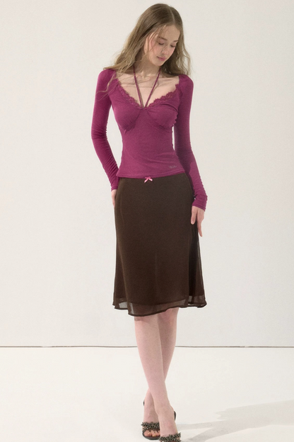 Vintage Drapey Chiffon Skirt