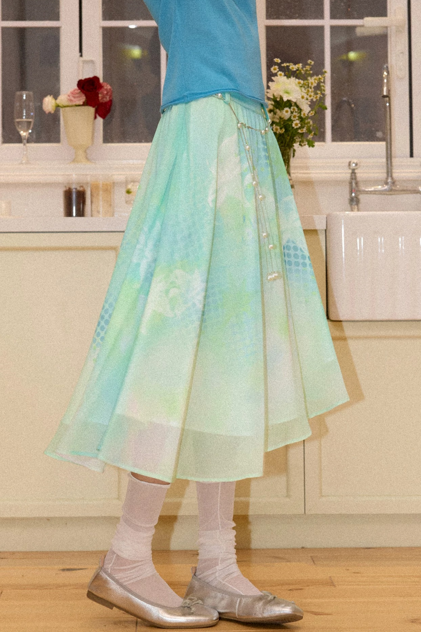 Mint Dreamland Gradient Skirt