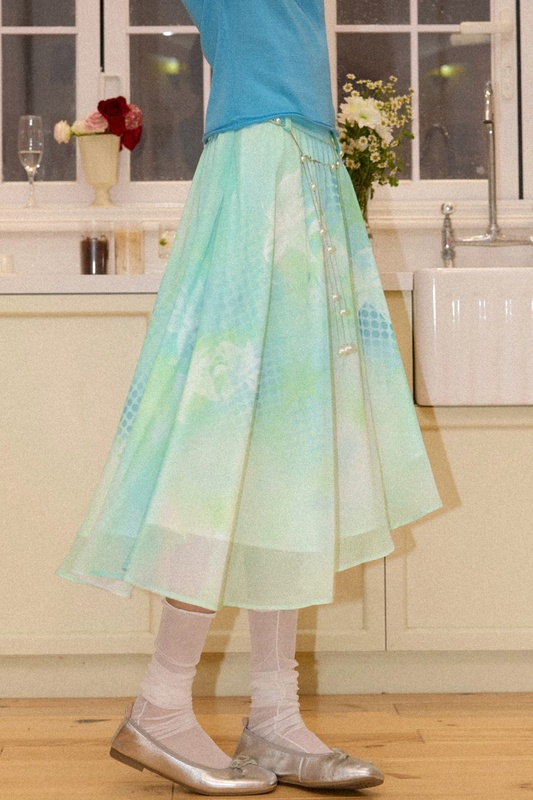 Mint Dreamland Gradient Skirt