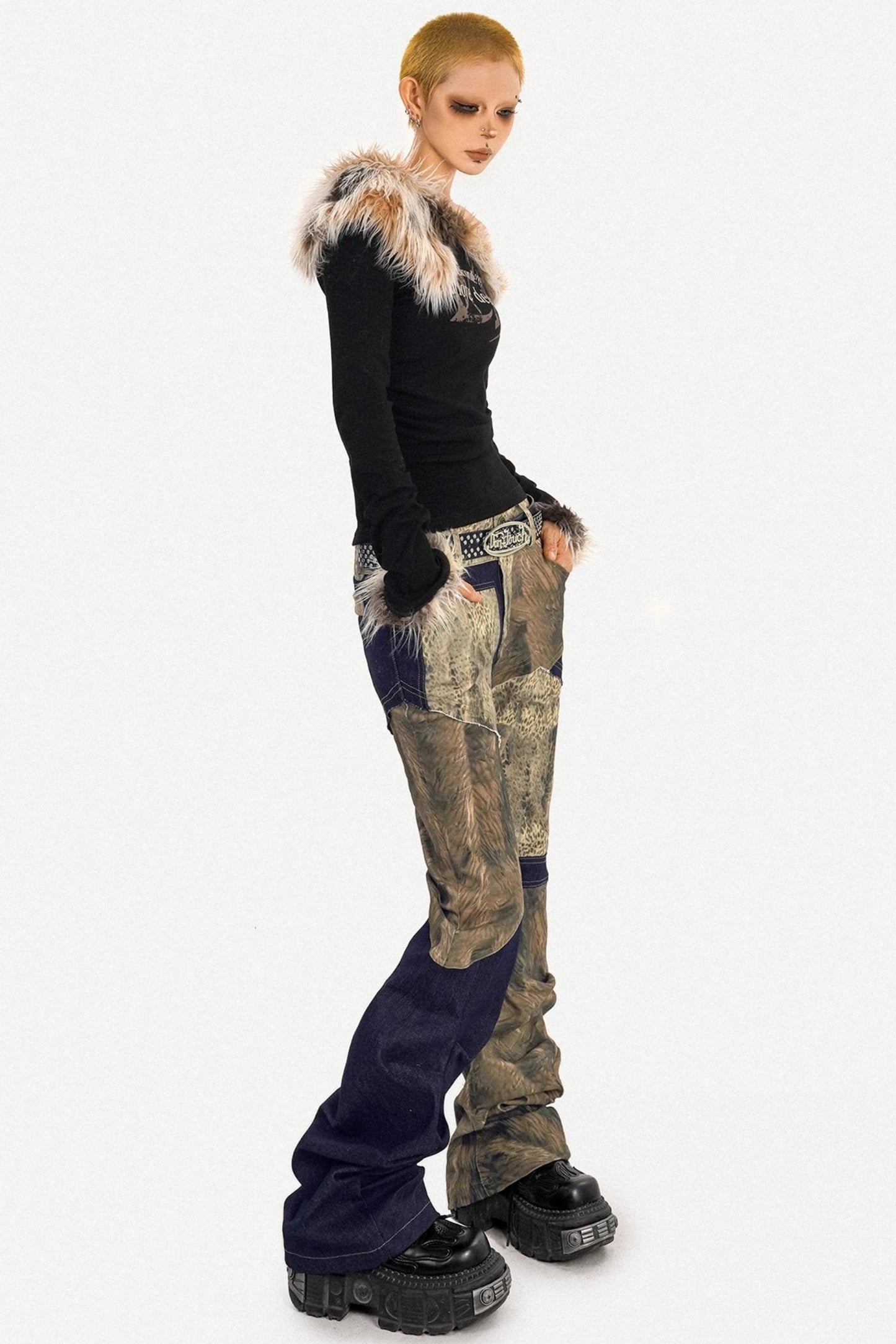 Rebellious Retro Flared Pants