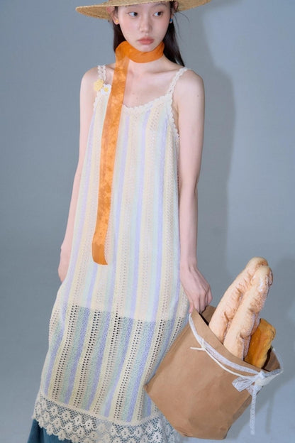 Rainbow Bohemian Hand Hook Flower Dress