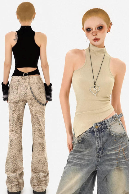 Retro Stand-Up Collar Vest
