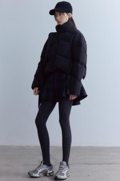 Scottish Plaid A-Hem Woolen Skirt