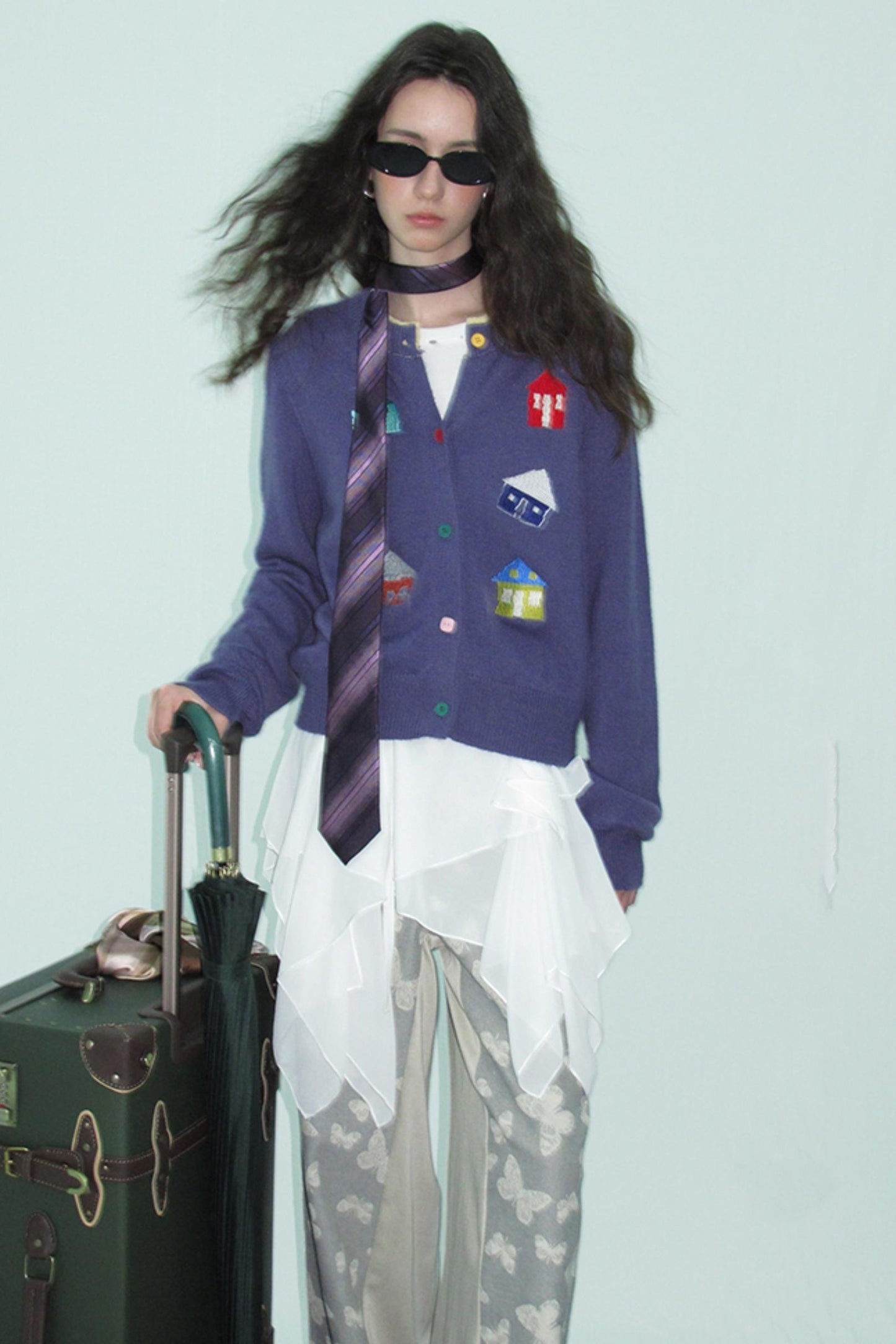 Jacquard Denim Jeans Pants