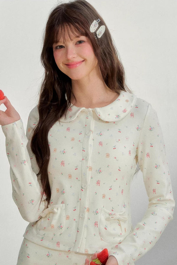 Printed Doll Collar Top Set-Up