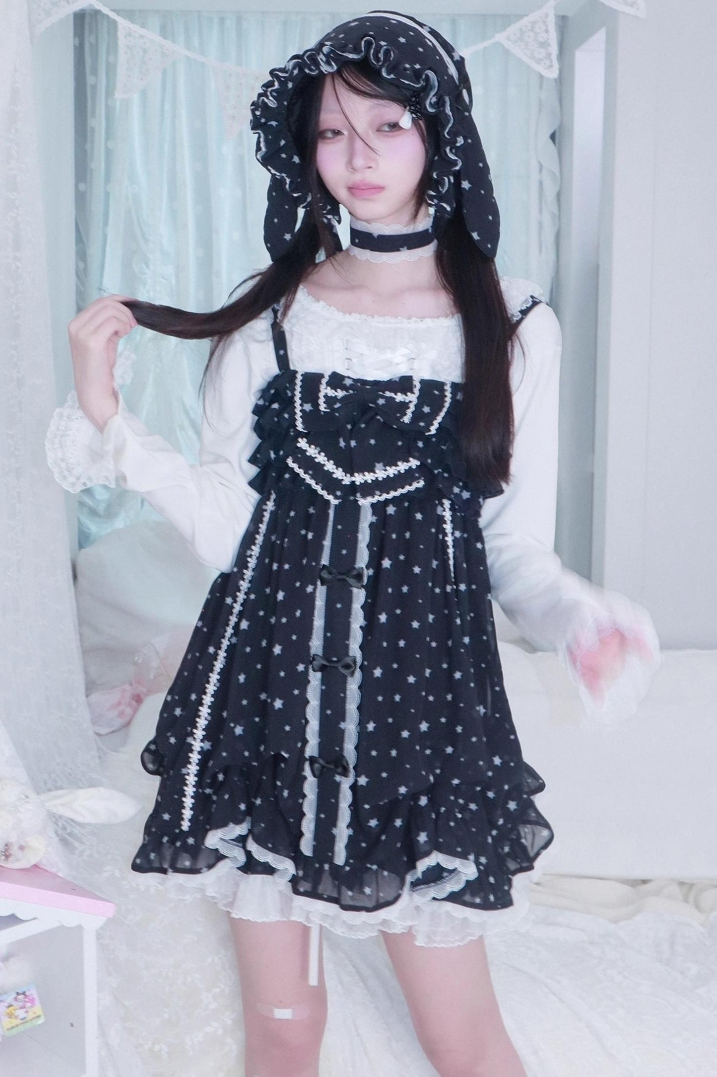 Star Dot Chiffon Sundress