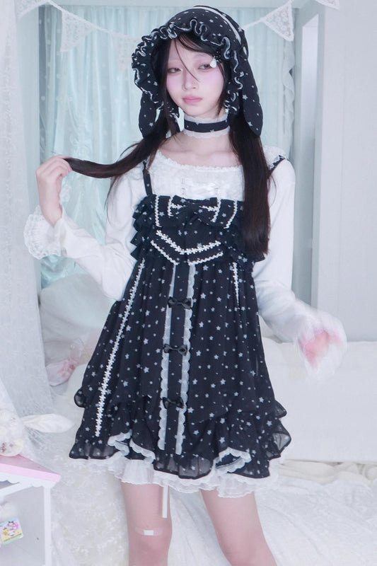 Star Dot Chiffon Sundress