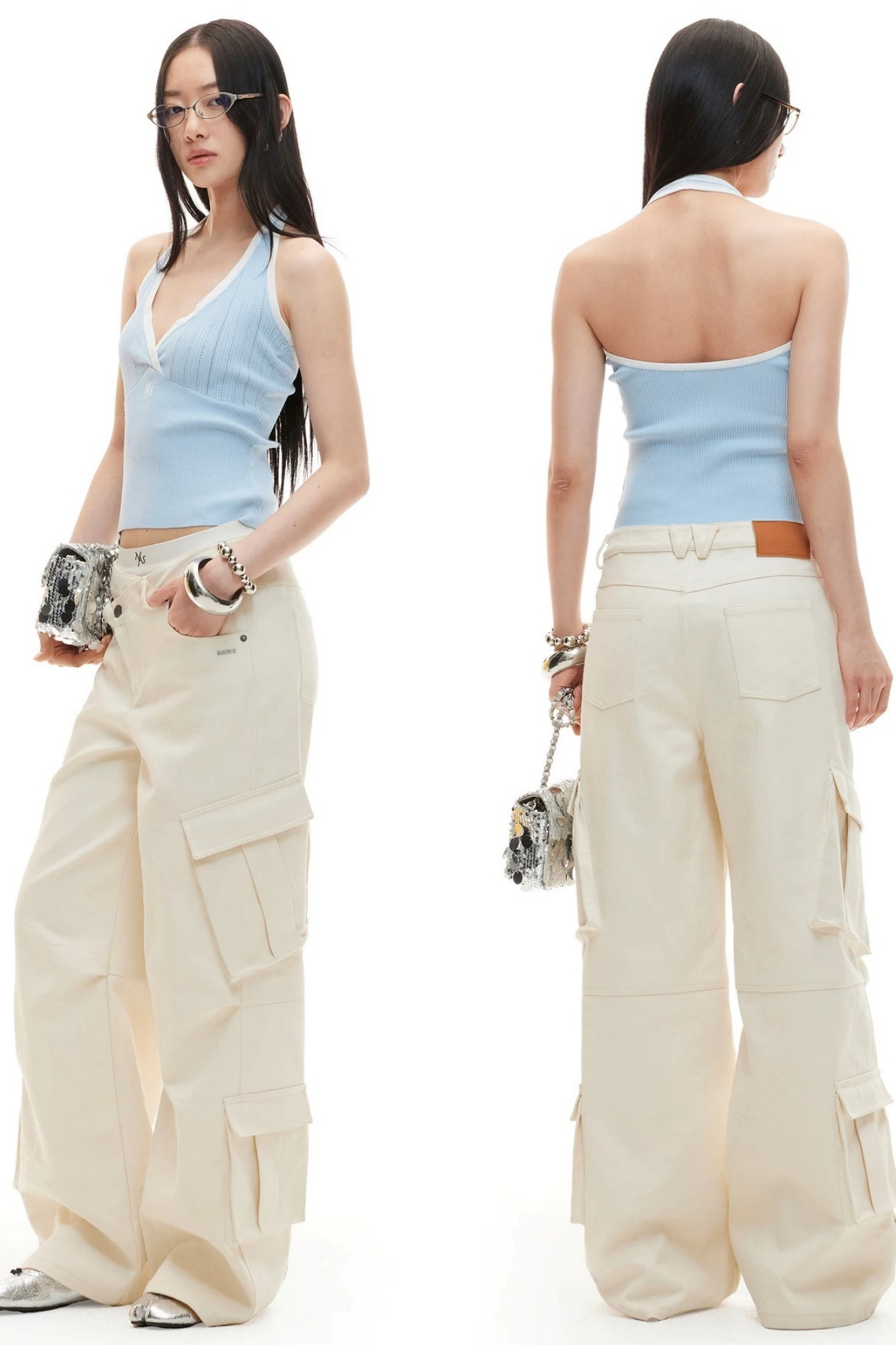 Interwoven Pleated Ribbed Vest