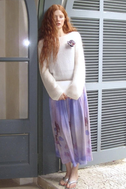 Absinthe Peach Mohair Sweater Top