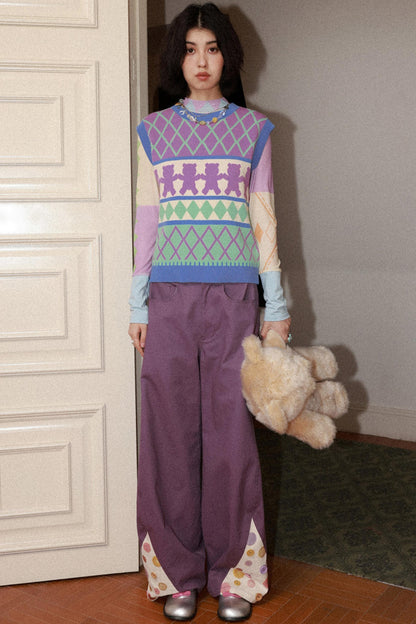 Retro Waffle Knit Vest