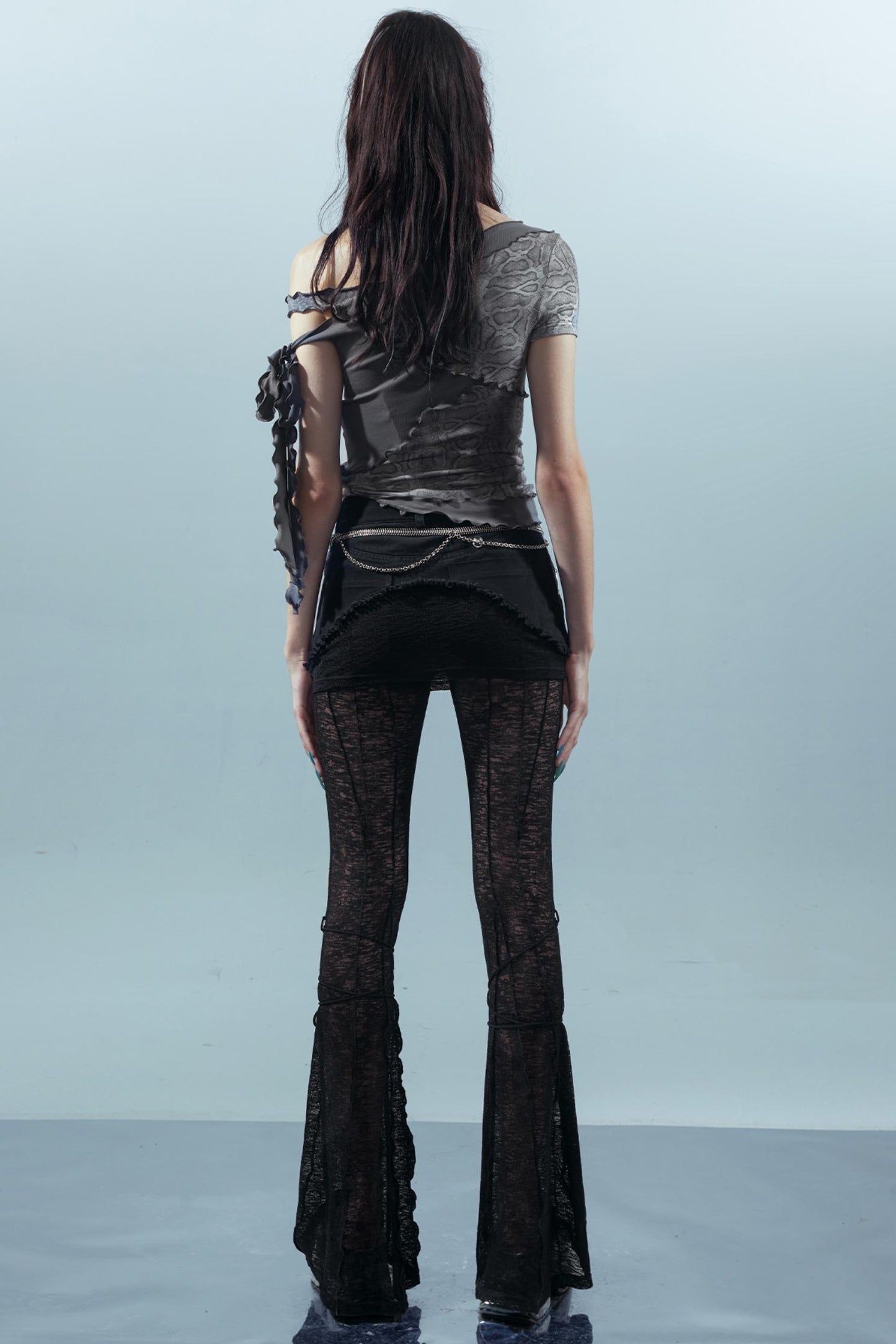 Spliced Rivet Short Sleeve Tee