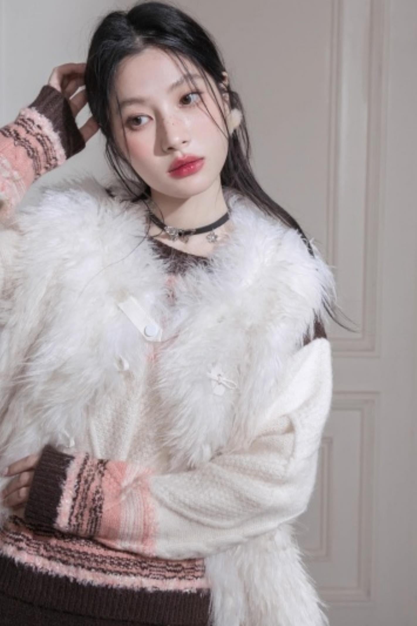 Simulated Texture Fur Vest