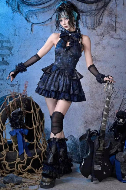 Grunge Punk Mesh Leg Warmers