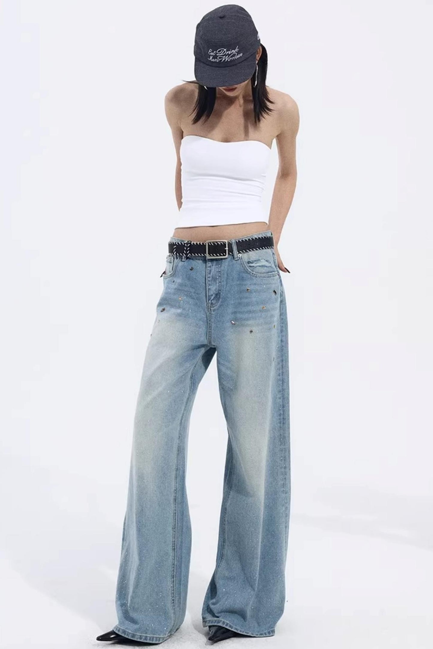 Starry Sky Gemstone Jeans