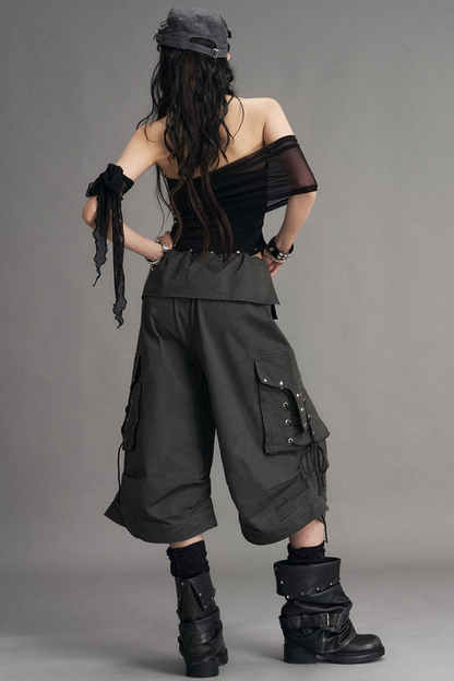 Palace pantaloni punk effetto consumato