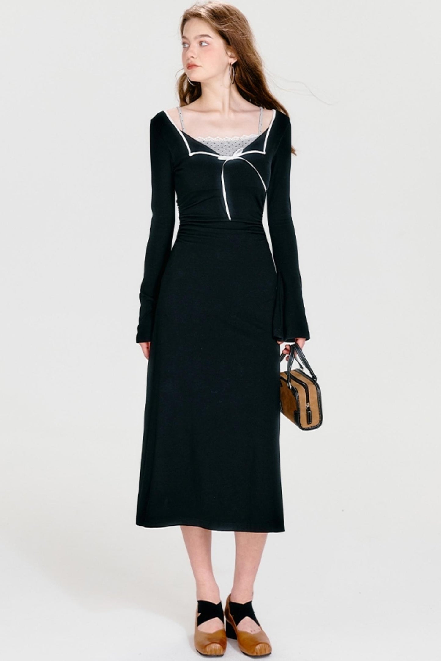 Black Knit Maxi Dress