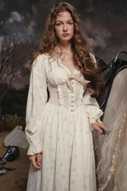 Lacemade V-Neck Denim Dress