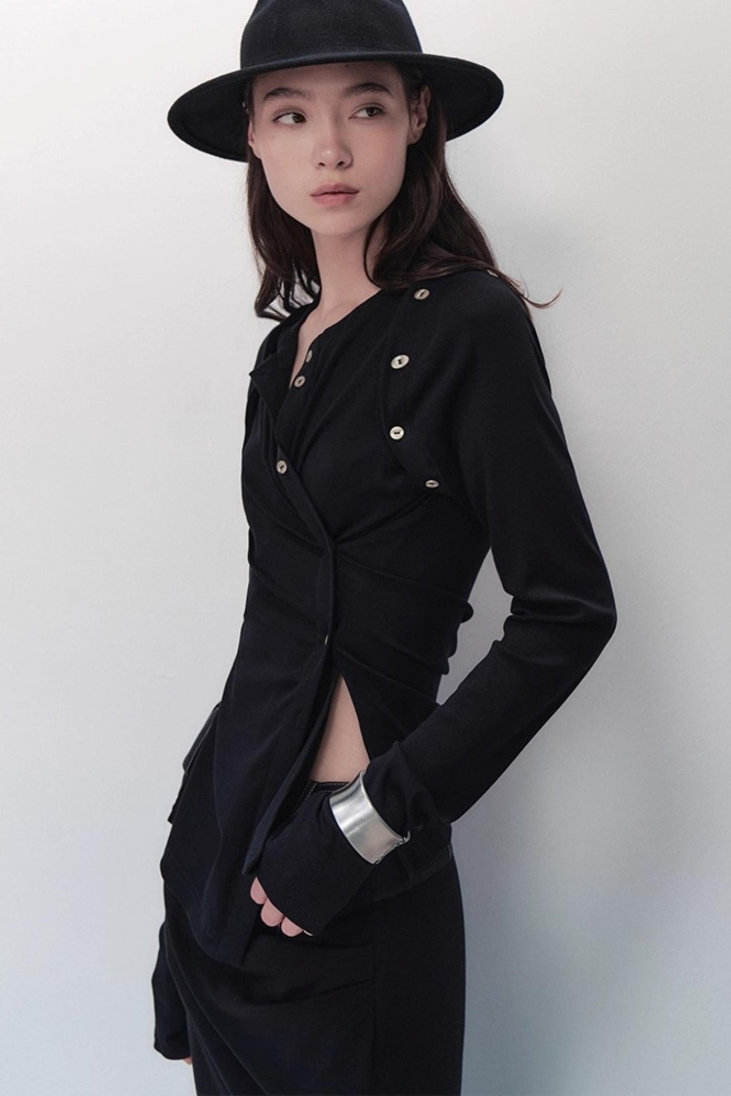 Detachable Round Neck Knitted Cardigan