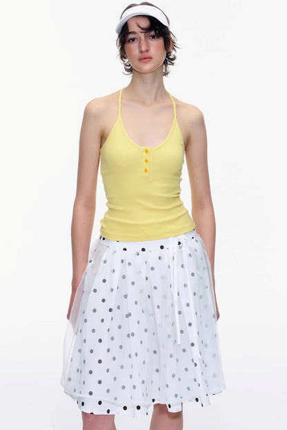 Pure Cotton Polka Dot Skirt