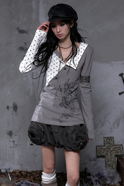 Vintage Striped Knitted Top