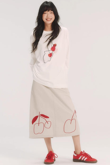 Cherry Print Graphic T-Shirt