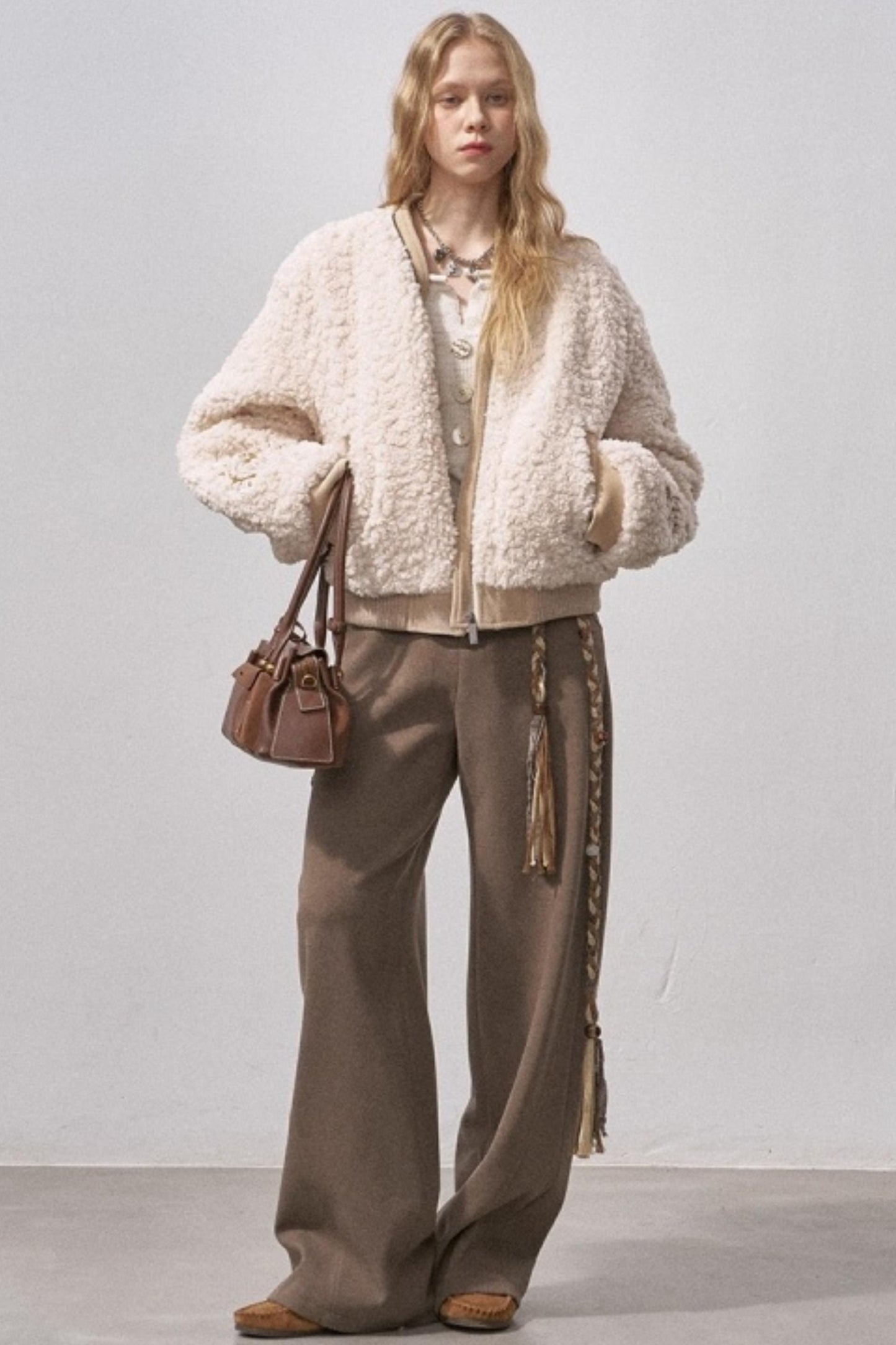 Wool Blend Scimitar Pants