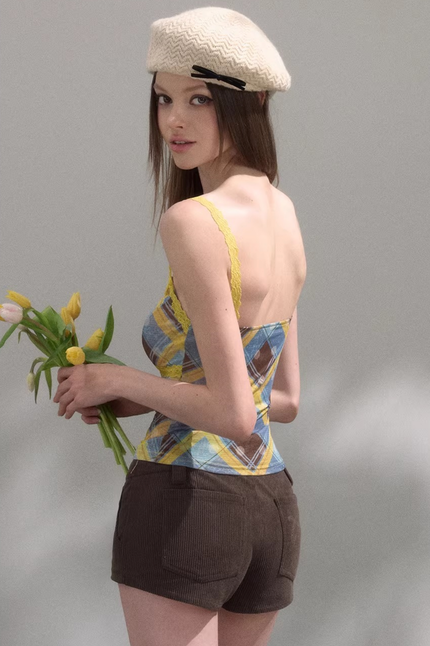 Retro Plaid Camisole Top