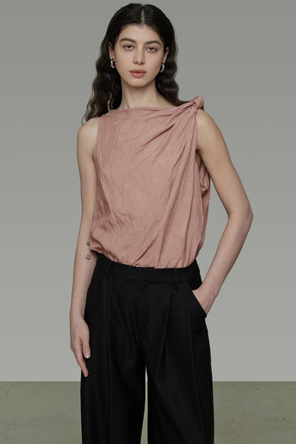 Twisted Pink Sleeveless Camisole