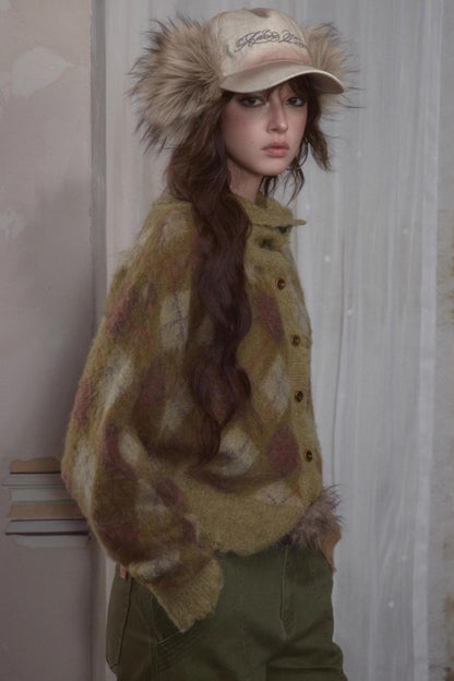 Spicy Loose Plaid Sweater