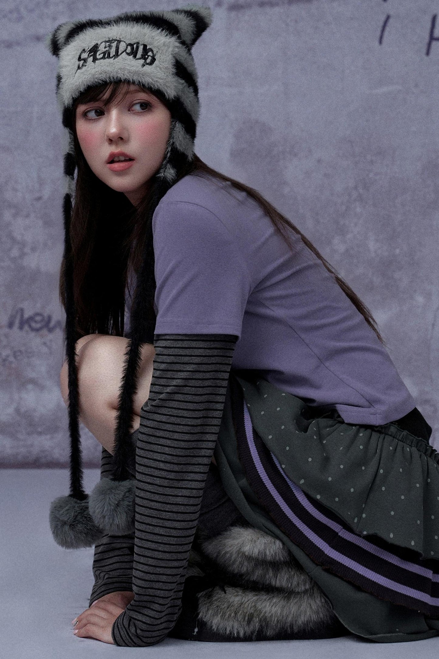 Faux Mink Cat Ear Hat