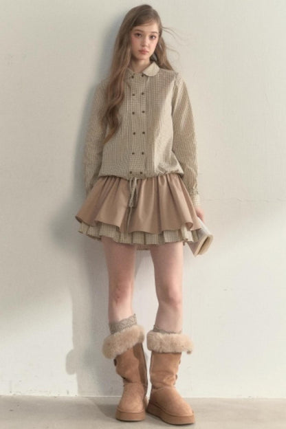 Retro Khaki Tutu Skirt