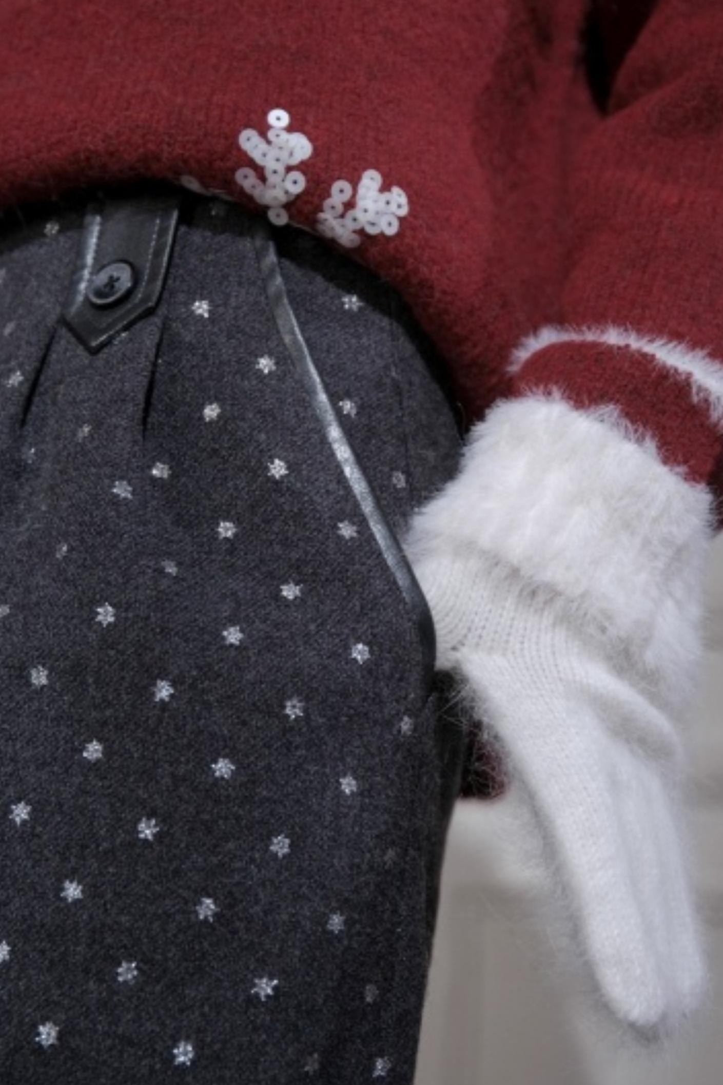 Snowflake Sequin Pullover Sweater