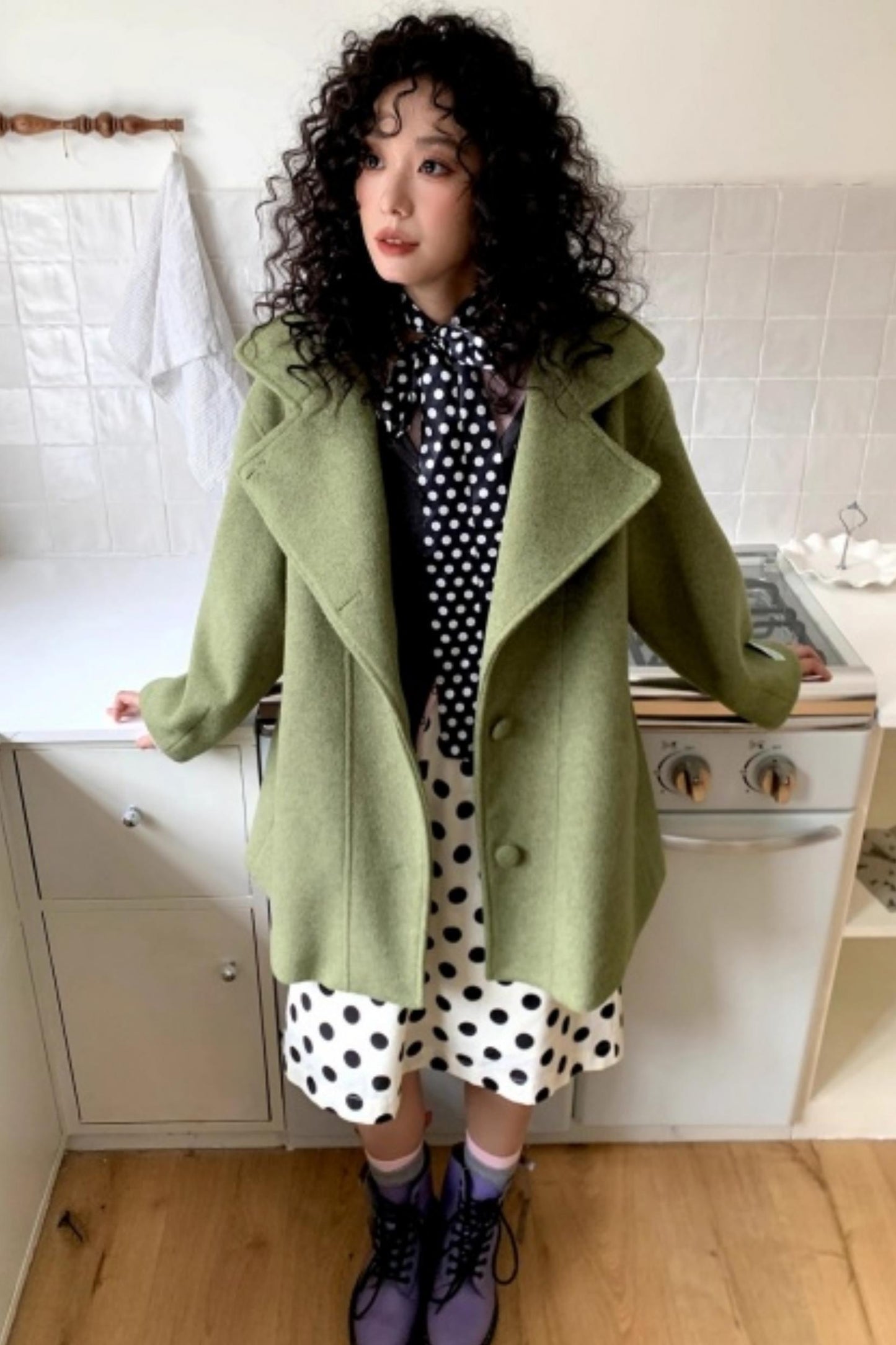 Green Manor Woolen Coat