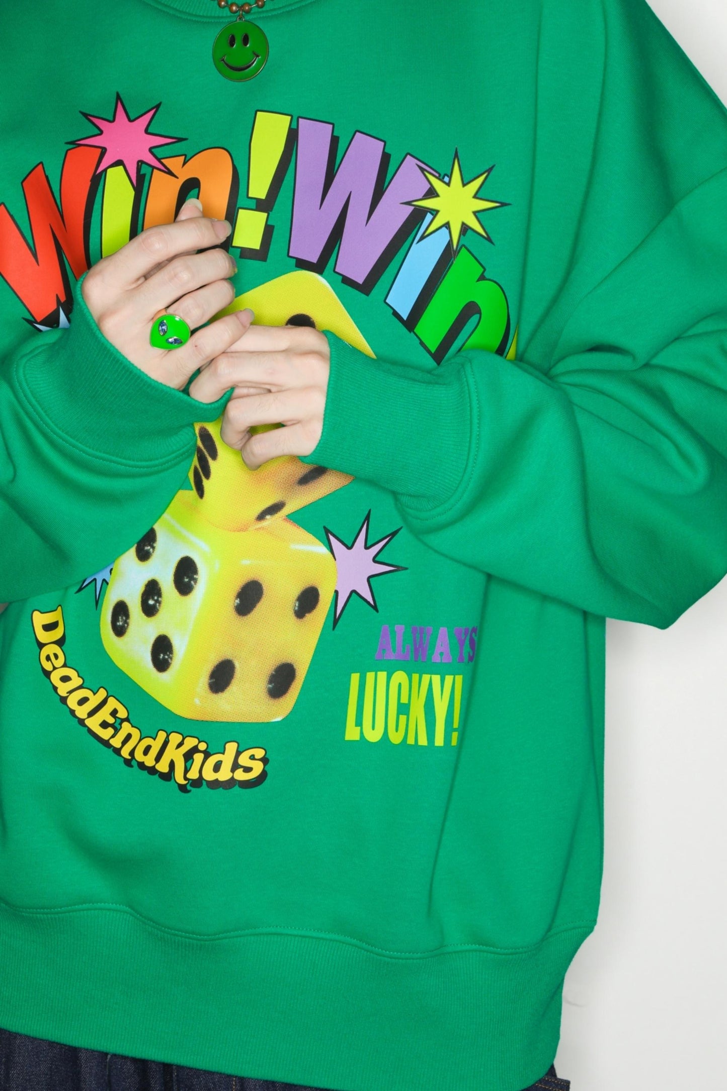 Smiley Dice Loose Sweat Top