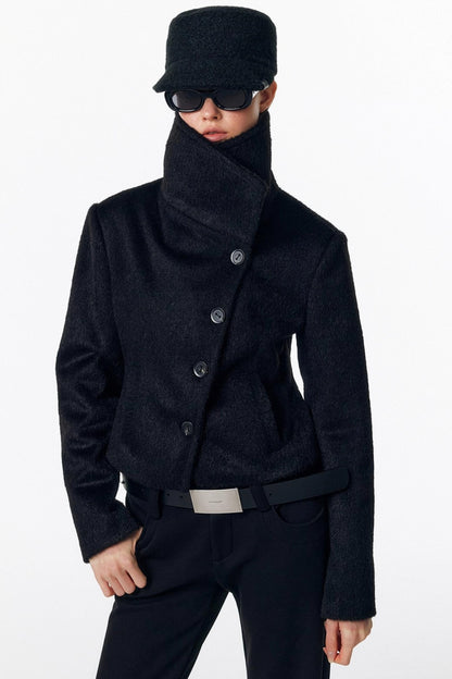 Detachable Fur Wool Coat