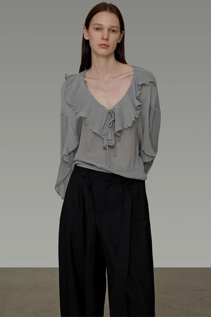 Autumn Ruffled Slimming Top