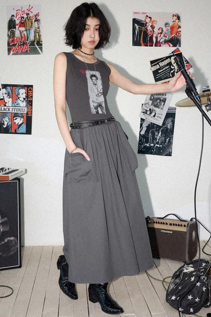 Kleid mit Charakterdruck und Patchwork