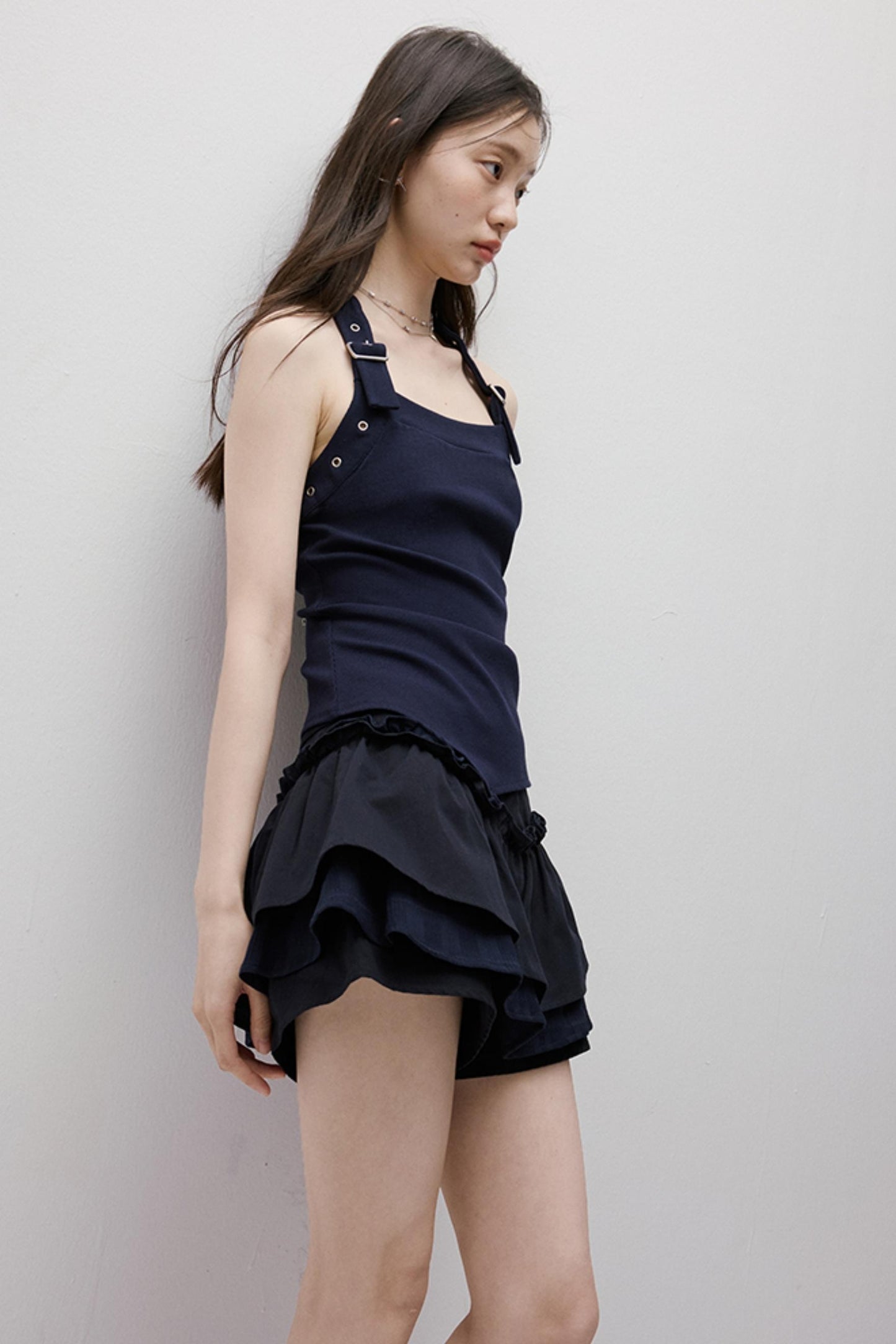 Dreamscape Blue Puffy Hakama Skirt