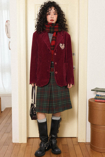 Heart Embroidered Royal Blazer