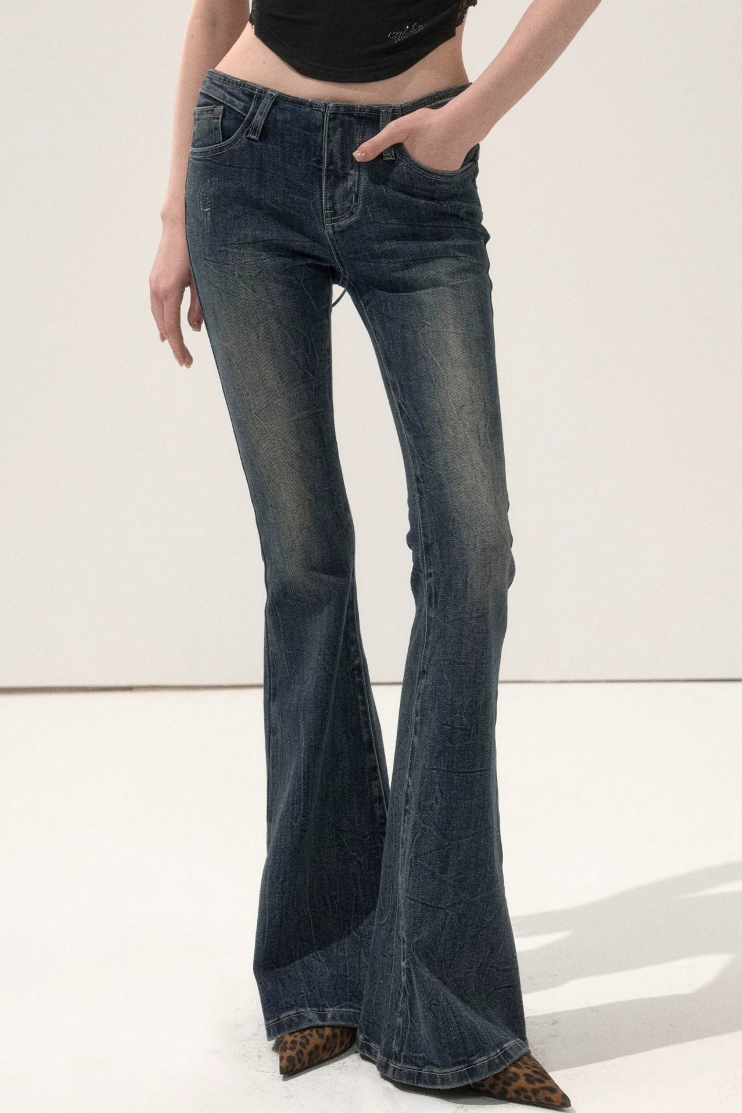 Vintage Flared Denim Pants