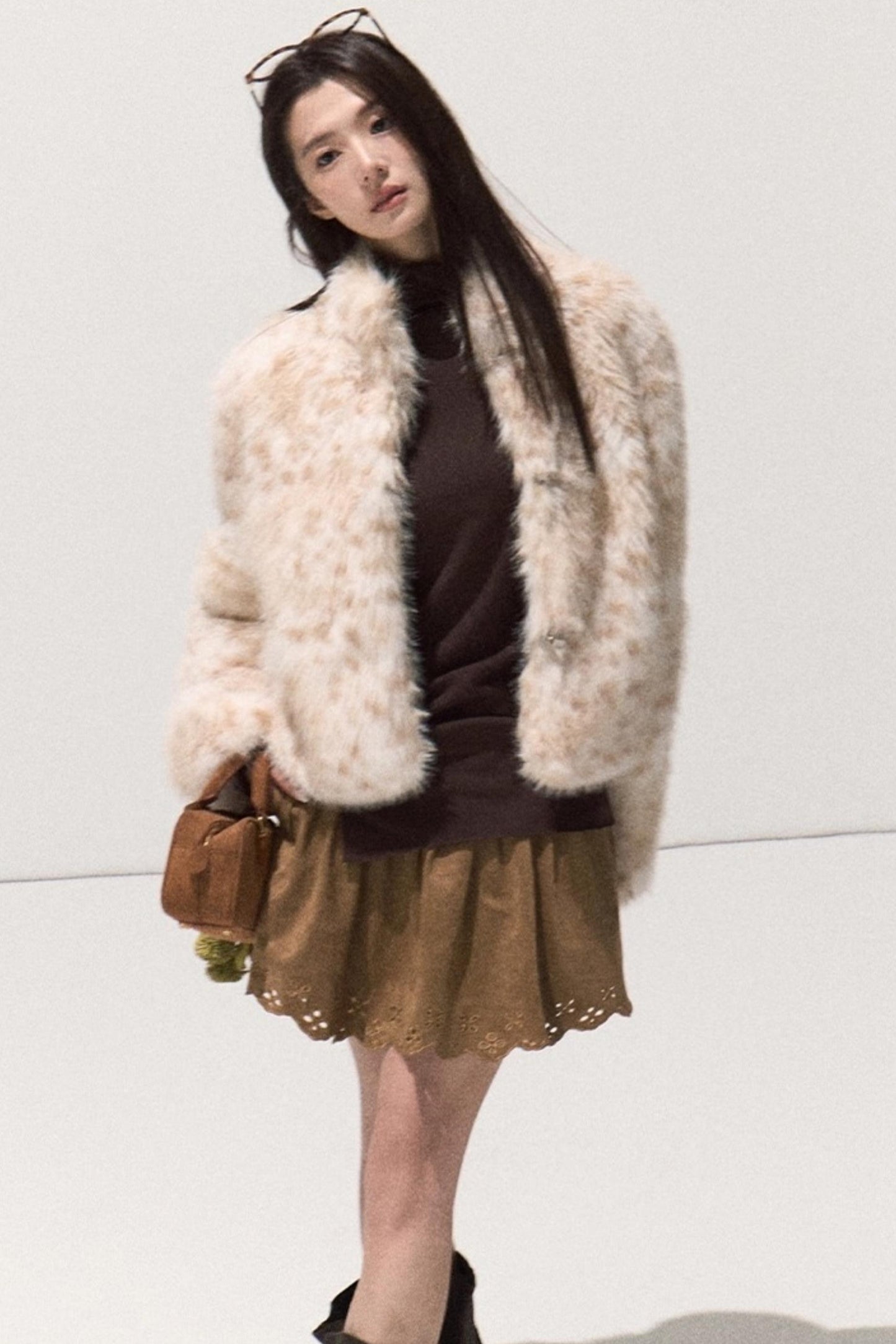 Leopard Print Fur Coat set-Up