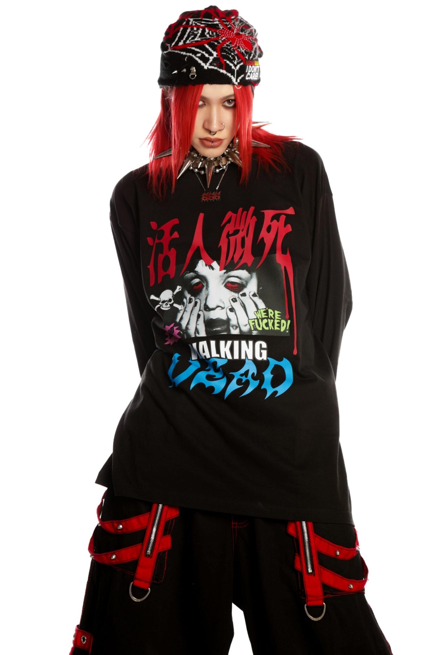 Fallen Angel Print Retro Top