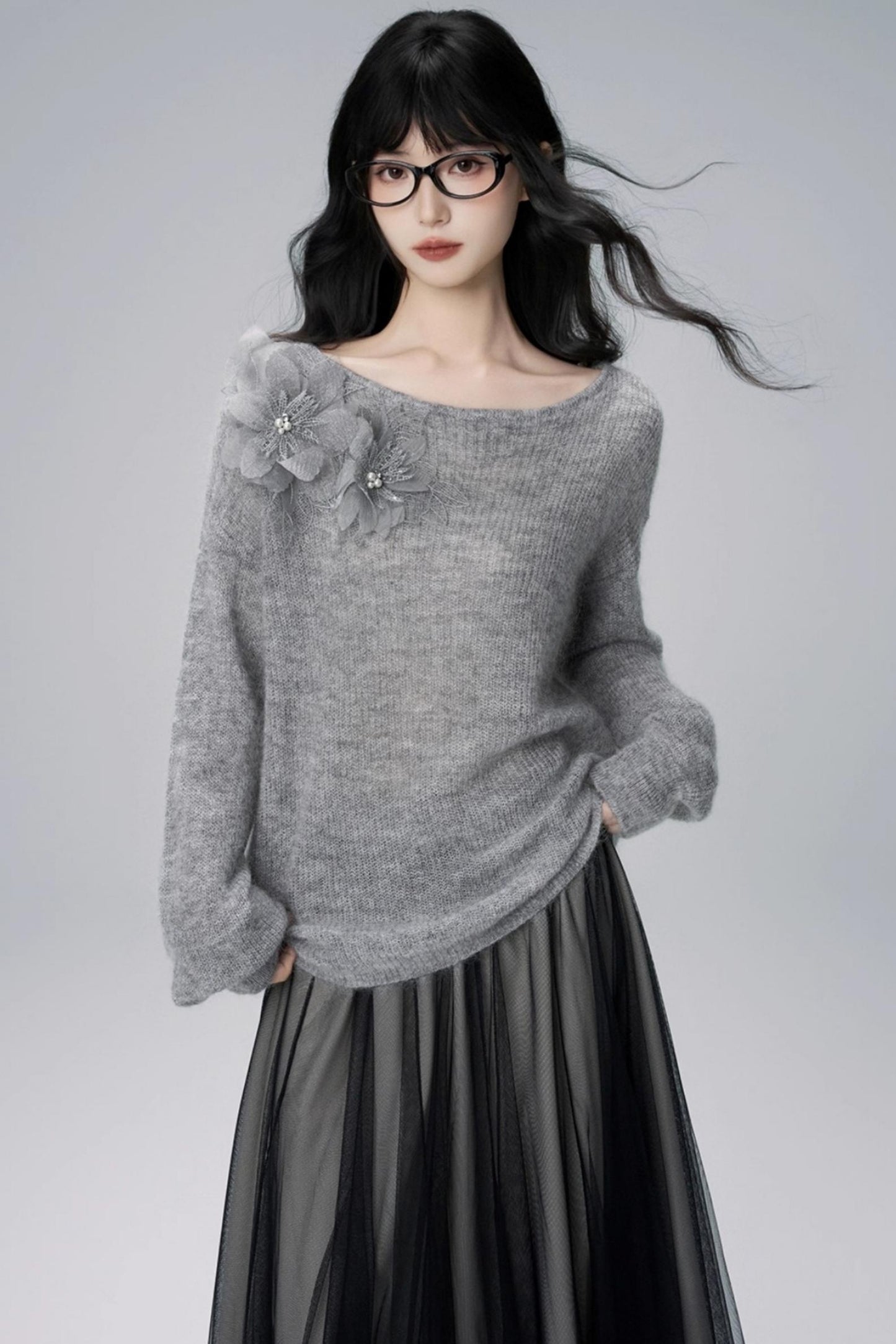 가을 모헤어 스웨터