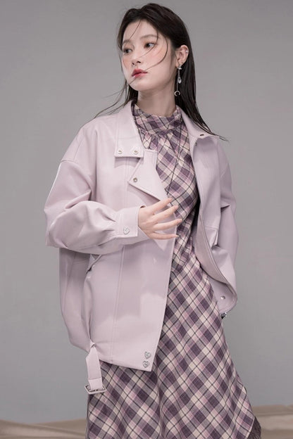 Rio Mist Purple Leather Jacket